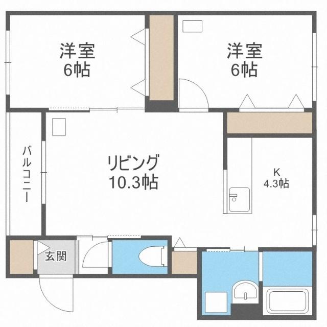 グランメール藤ハウス（401） 間取り図画像