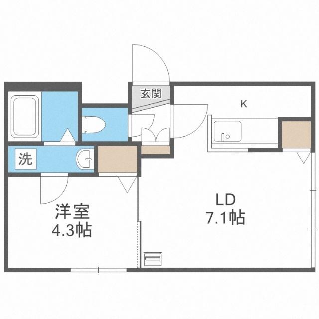エスパスデュオ（201） 間取り図画像