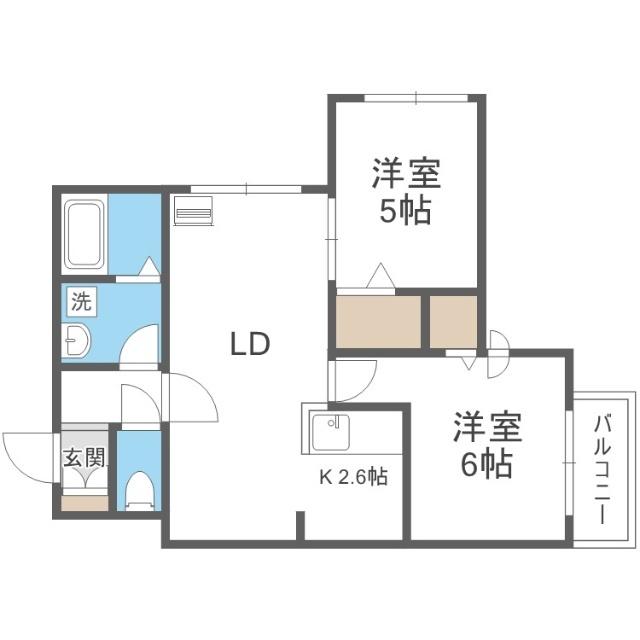 コローレ琴似（302） 間取り図画像