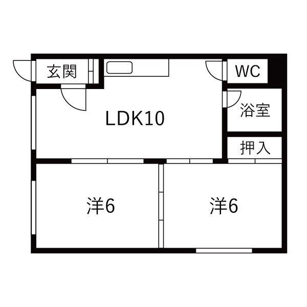 グラフウエストⅠ（302） 間取り図画像