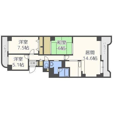 サンシティ発寒中央ＩＩ（1002） 間取り図画像