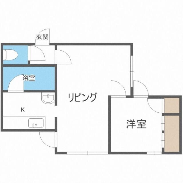 サッポロマンション（205） 間取り図画像