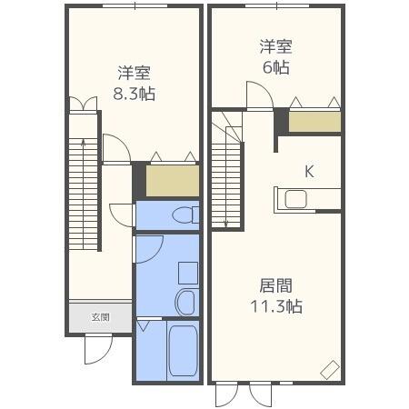 サンセットヒルズＡ（2） 間取り図画像