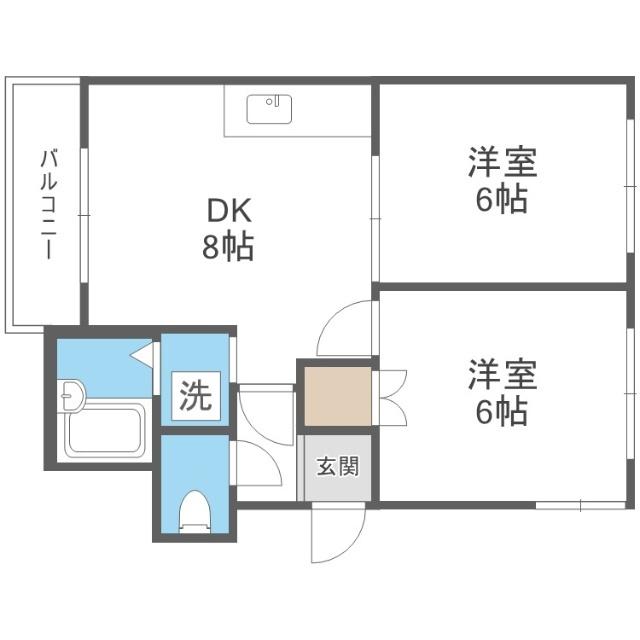 グランドヒルズ北１９条（403） 間取り図画像