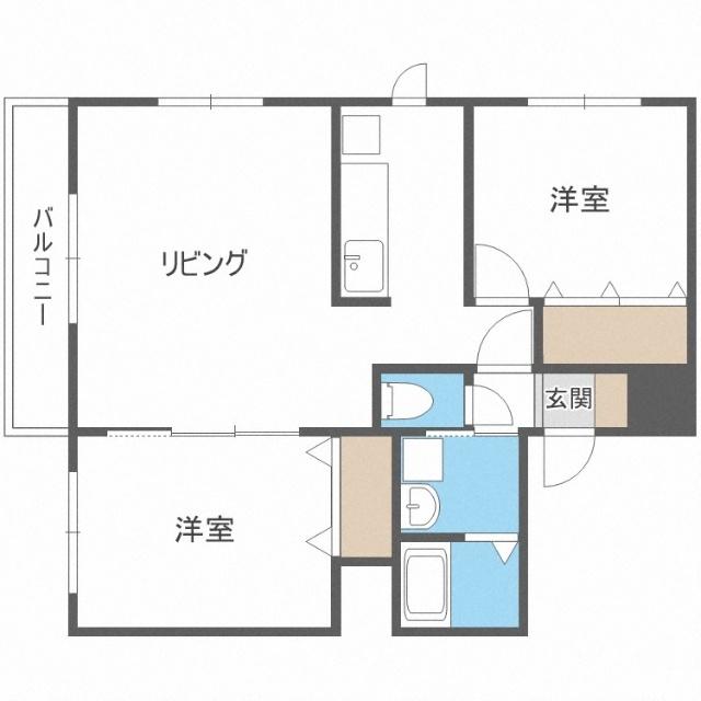 グランディールＮ９（403） 間取り図画像