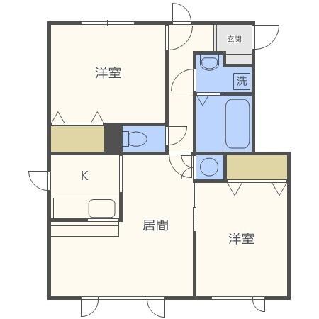 グランディールＢ（202） 間取り図画像