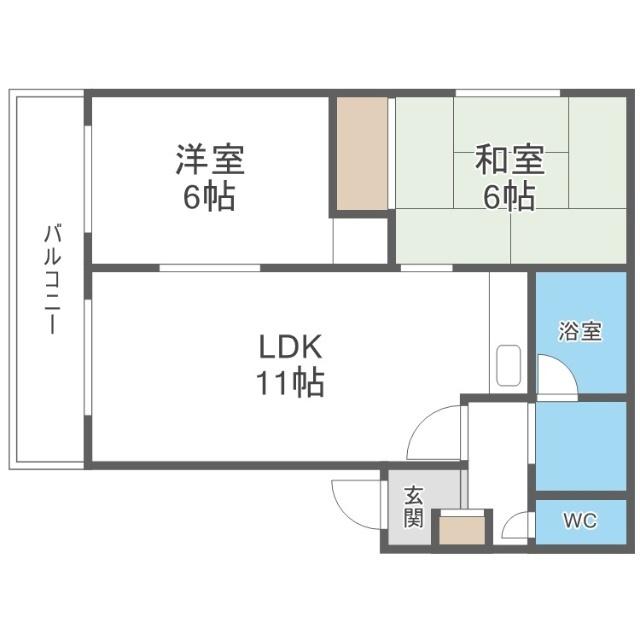 グランベルサ（1-401） 間取り図画像
