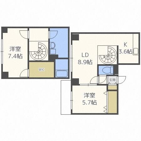 シャイニングドリーム八軒（202） 間取り図画像