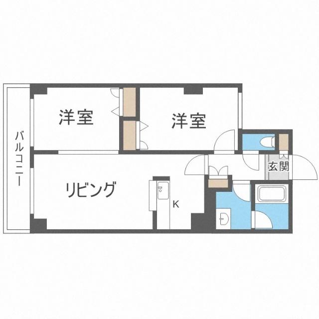 コンフォリア北三条（1003） 間取り図画像