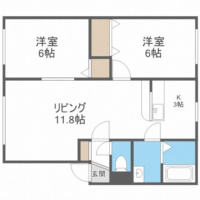 タケエイハイムＩＩＩ（202） 間取り図画像