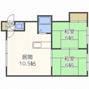 コーポ矢神（202） 間取り図画像