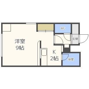サザンフォレスト北大（203） 間取り図画像