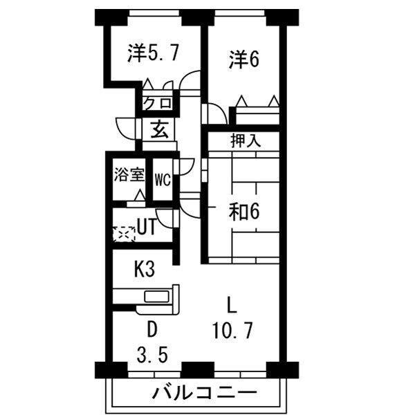 サーム北６条（711） 間取り図画像