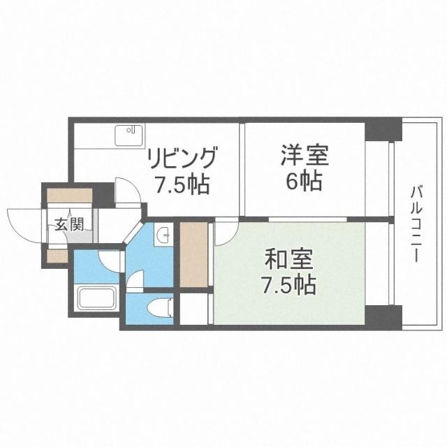 ハイデンス琴似（508） 間取り図画像
