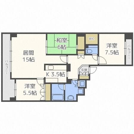 パークホームズ宮の森ヒルテラス（205） 間取り図画像