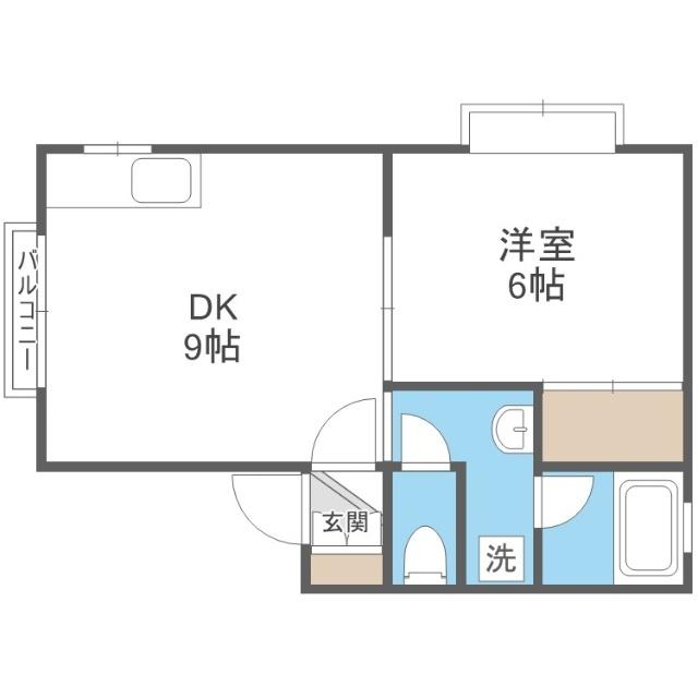 ジェーハイツ札幌東（201） 間取り図画像