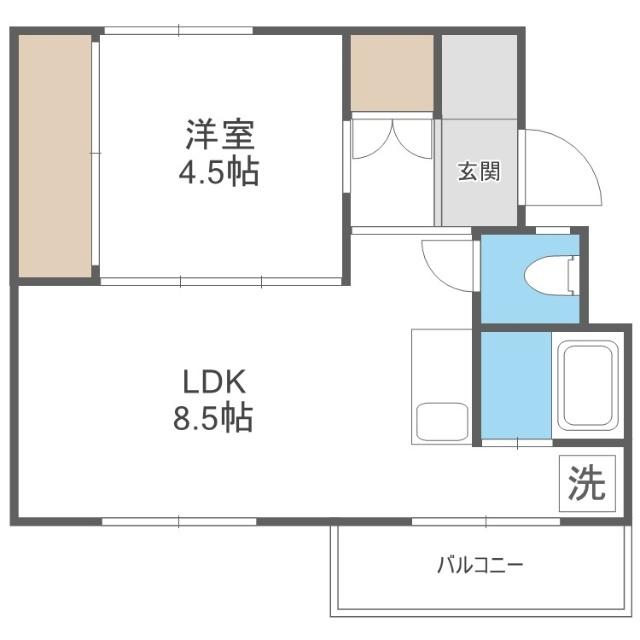 ビレッジハウス手稲１号棟（110） 間取り図画像