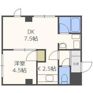 ビュークレスト山の手（303） 間取り図画像
