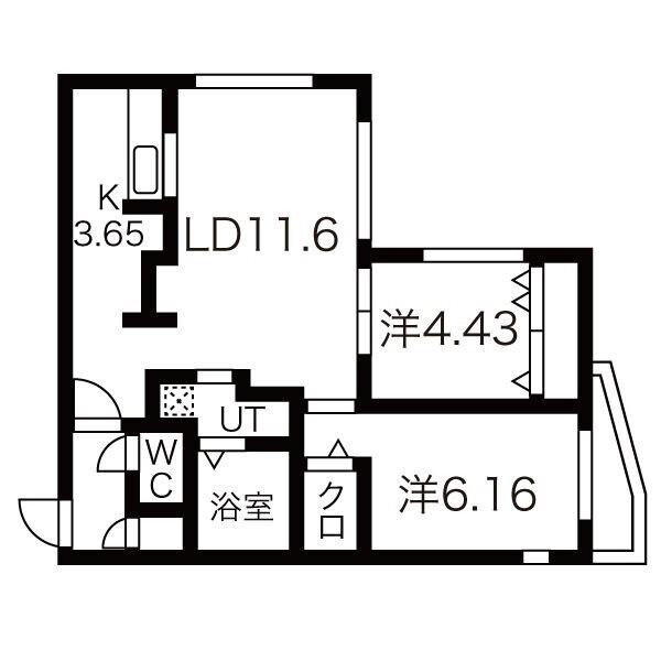 シンシア北８条（202） 間取り図画像