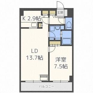 フェバリット・ラ・クワトロ（302） 間取り図画像