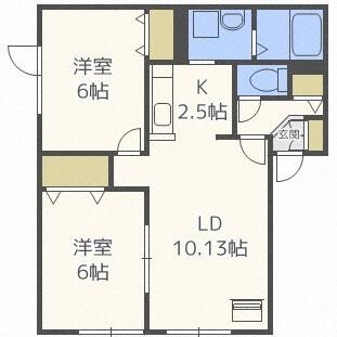 セジュール元町（201） 間取り図画像