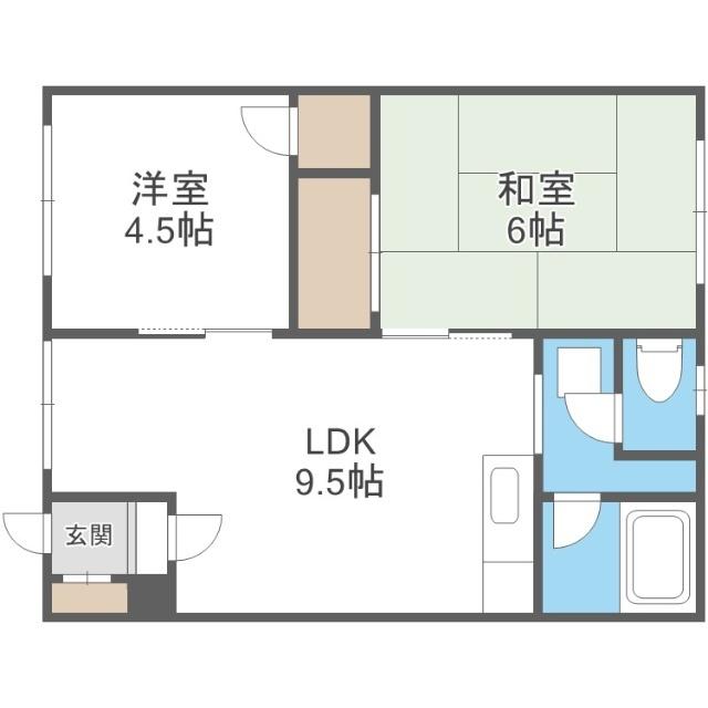セブンハイツ（2-C） 間取り図画像