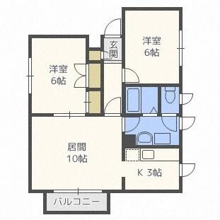 トリオ３８３（301） 間取り図画像
