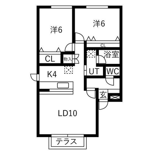 ディアガーデンＢ（101） 間取り図画像