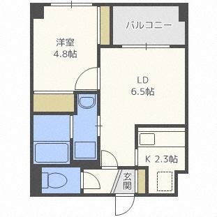プライマル札幌琴似（旧サムティレジデンス琴似駅前）（505） 間取り図画像