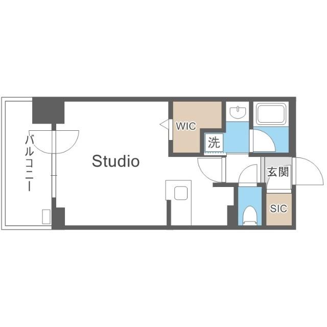 ネベル札幌　ｌｅｇｅｎｄ　ｃｏｒｅ（1504） 間取り図画像