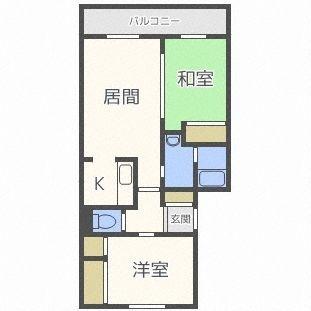 プレステージ琴似（402） 間取り図画像