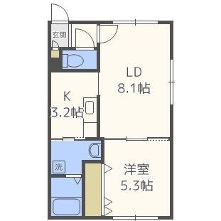 プレシャスハイム発寒南（401） 間取り図画像