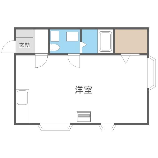 ノースマンション３３１２（305） 間取り図画像