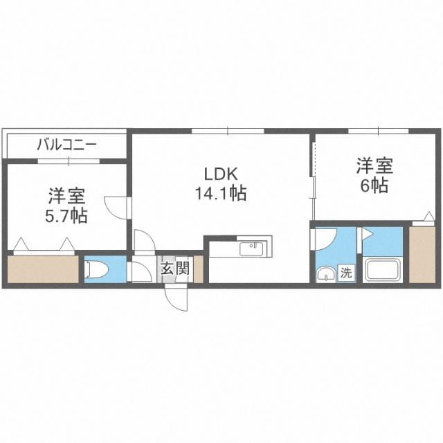 ベルフォレＩＩ（402） 間取り図画像