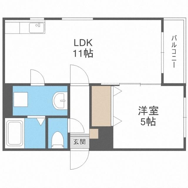 メゾンドソレイユ未来（302） 間取り図画像