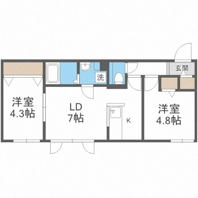 バイオレットヴィラ（203） 間取り図画像