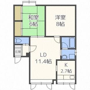 メゾン・ド・ルナB（202） 間取り図画像