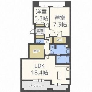 パーク・ホームズ札幌ステーションフロント（502） 間取り図画像