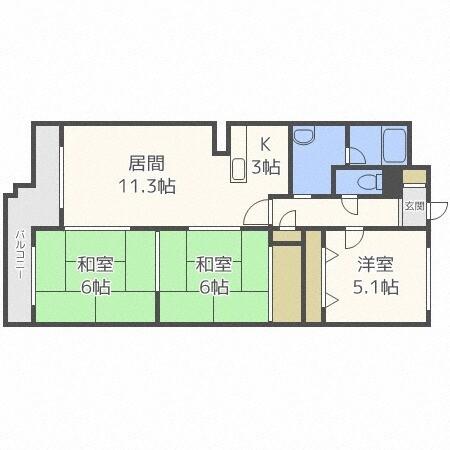 パールシティ栄町（806） 間取り図画像