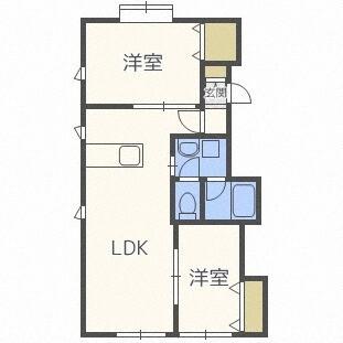ヒルテラス東麻生（202） 間取り図画像