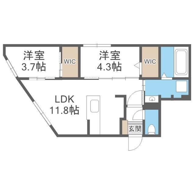 ラグランジュ円山（205） 間取り図画像
