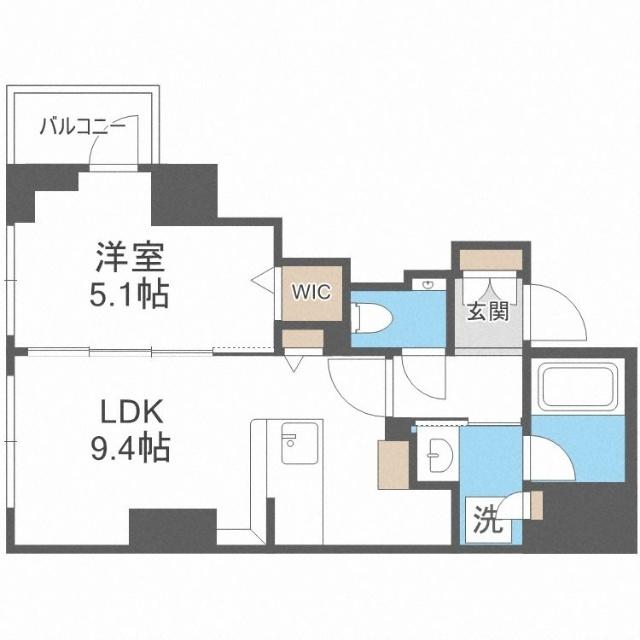 ラ・クラッセ札幌大通ウエスト（304） 間取り図画像