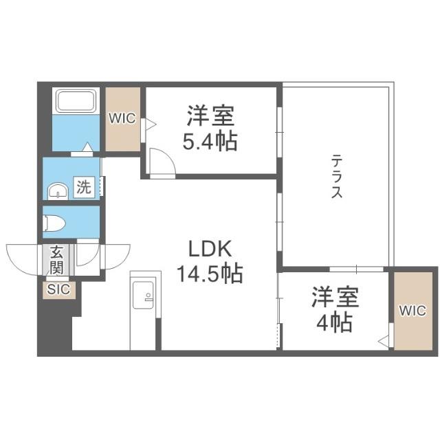 ブランシャールＡＳ北１６条Ｎ（105） 間取り図画像