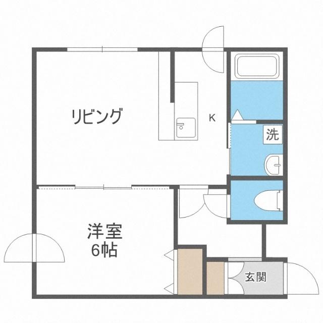 リトルポケット（301） 間取り図画像