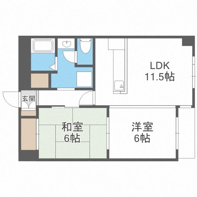 リナ・パートナーズ南２条（402） 間取り図画像