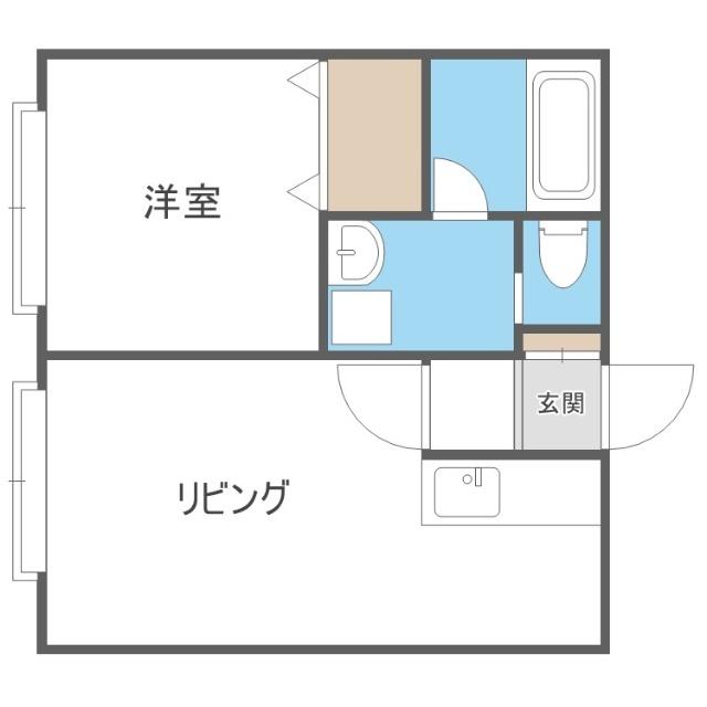 リースクエア発寒（202） 間取り図画像
