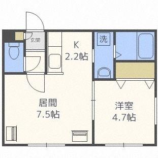ルジュール琴似（101） 間取り図画像