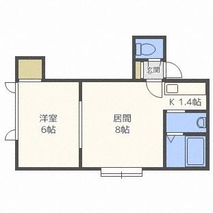 リブレ発寒ウエストウィング（205） 間取り図画像
