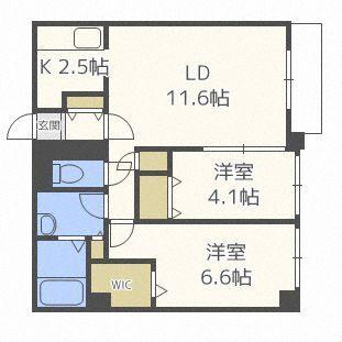 リベルタ発寒（403） 間取り図画像