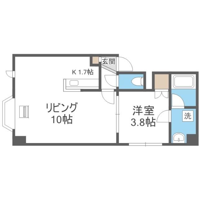 ルミエール大通（505） 間取り図画像